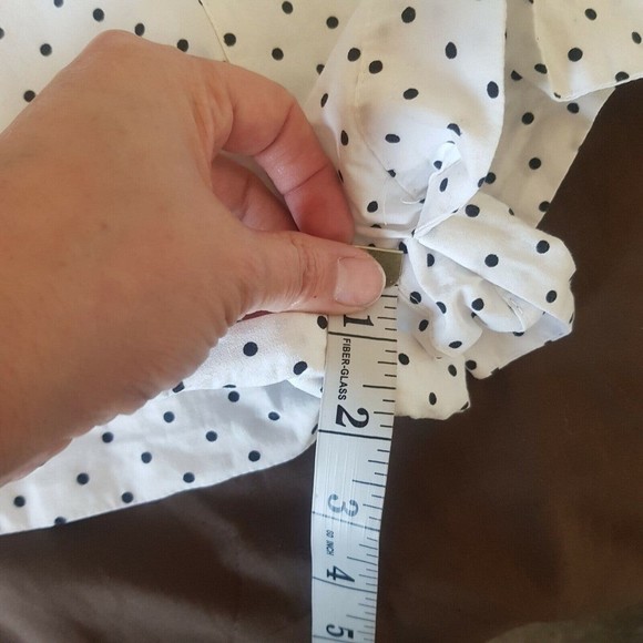 H&M Divided Womens Romper Shorts Polka dots Sz 2 Y2K Baddie Zipper White  Black - Picture 12 of 12